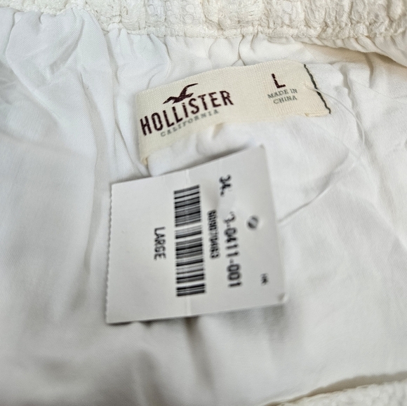 NWT Hollister Ivory Lace & Sequin Mini‎ Skirt Size Large Juniors V32 - Picture 8 of 10